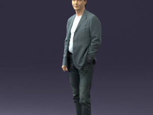 guy gray blazer and jeans 0616 3d print ready 3D Print Model