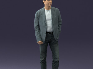 guy gray blazer and jeans 0616 3d print ready 3D Print Model