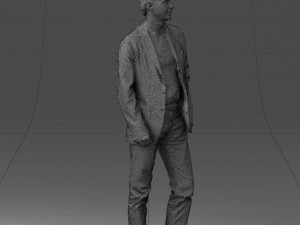 guy gray blazer and jeans 0616 3d print ready 3D Print Model