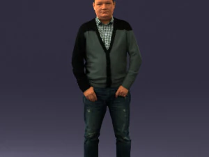 男のスニーカーとセーター 0617 3Dモデル