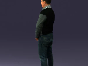 man sneakers and sweater 0617 3D Model