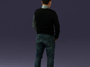 man sneakers and sweater 0617 3D Model