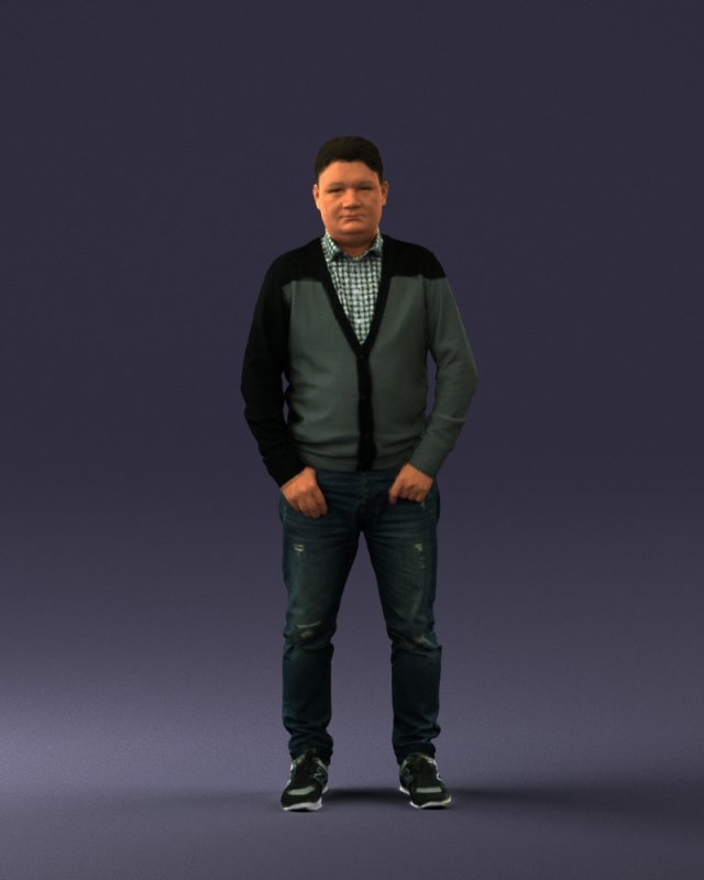 man sneakers and sweater 0617 3d print ready 3D Print Model .c4d .max .obj .3ds .fbx .stl .blend 