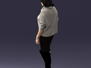 woman in long boots 0618 3D Модель