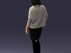 woman in long boots 0618 3D Модель