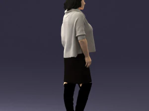 woman in long boots 0618 3D Model