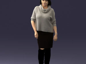 woman in long boots 0618 3D Model