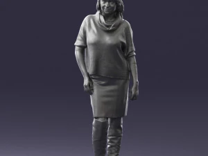 woman in long boots 0618 3D Model