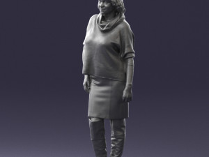 woman in long boots 0618 3D Модель