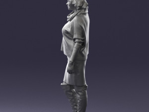 woman in long boots 0618 3D Модель