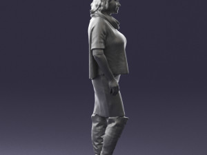 woman in long boots 0618 3D Модель