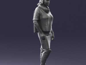 woman in long boots 0618 3D Модель