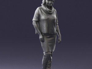 woman in long boots 0618 3D Модель