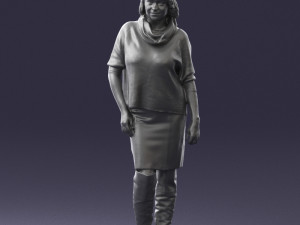 woman in long boots 0618 3D Модель
