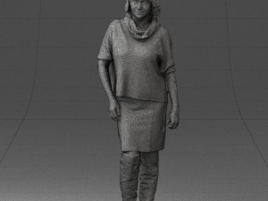woman in long boots 0618 3D Модель