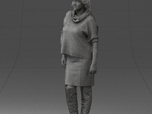 woman in long boots 0618 3D Модель