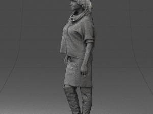 woman in long boots 0618 3D Модель