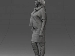 woman in long boots 0618 3D Model