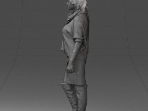 woman in long boots 0618 3D Модель