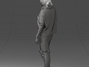 woman in long boots 0618 3D Модель