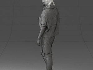 woman in long boots 0618 3D Model