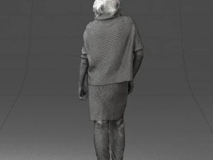 woman in long boots 0618 3D Model