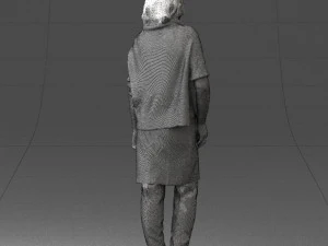 woman in long boots 0618 3D Model