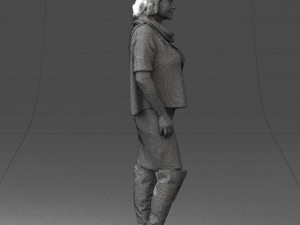 woman in long boots 0618 3D Модель