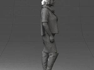 woman in long boots 0618 3D Model
