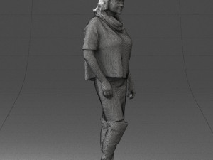 woman in long boots 0618 3D Модель