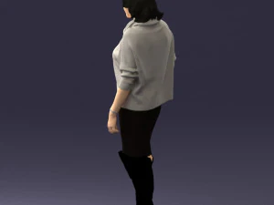 woman in long boots 0618 3d print ready 3D Print Model