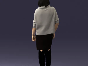 woman in long boots 0618 3d print ready 3D Print Model