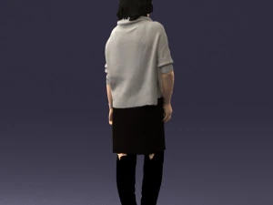 woman in long boots 0618 3d print ready 3D Print Model