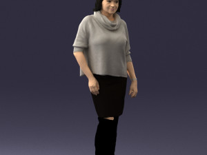 woman in long boots 0618 3d print ready 3D 打印模型