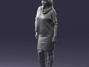 woman in long boots 0618 3d print ready 3D Print Model