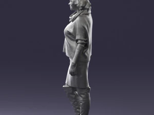 woman in long boots 0618 3d print ready 3D Print Model