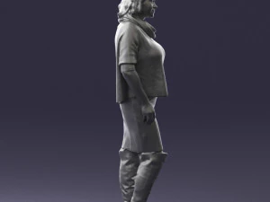 woman in long boots 0618 3d print ready 3D Print Model