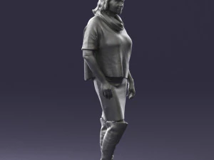 woman in long boots 0618 3d print ready 3D Print Model