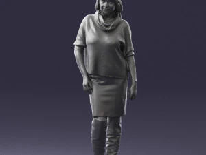 woman in long boots 0618 3d print ready 3D Print Model