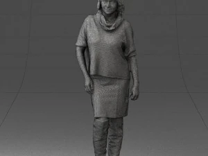 woman in long boots 0618 3d print ready 3D Print Model