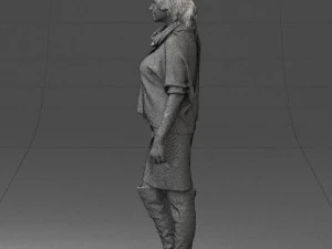 woman in long boots 0618 3d print ready 3D Print Model