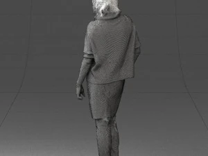 woman in long boots 0618 3d print ready 3D Print Model