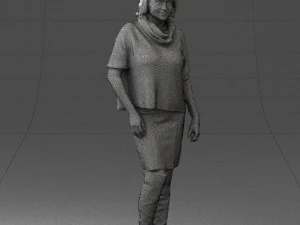 woman in long boots 0618 3d print ready 3D Print Model