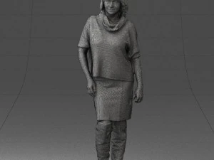 woman in long boots 0618 3d print ready 3D Print Model