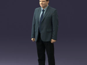 man in gray jacket 0619 3D Model