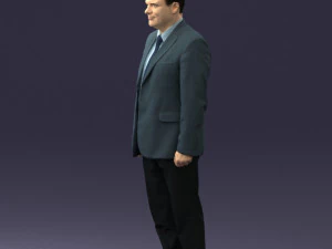 man in gray jacket 0619 3D Model
