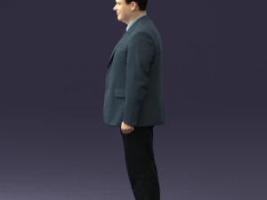 man in gray jacket 0619 3D Model