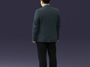 man in gray jacket 0619 3D Model