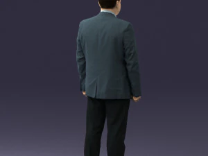 man in gray jacket 0619 3D Model