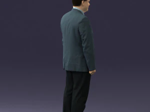 man in gray jacket 0619 3D Model